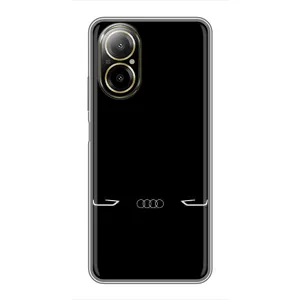 Силиконовый бампер с картинкой машины на Realme C67 (Силует Audi)