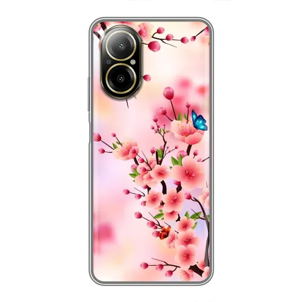 Чехол с рисунком «Бабочки на сакуре» для Realme C67 Чехол с рисунком «Бабочки на сакуре» для Realme C67