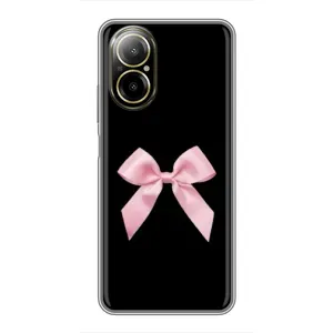 Чехол банты для Realme C67 (Бант на черном)