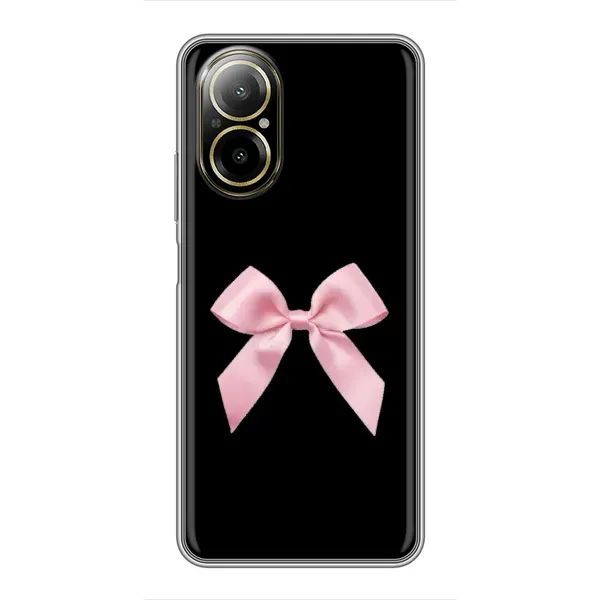 Чехол с рисунком «Бант на черном» для Realme C67 Чехол с рисунком «Бант на черном» для Realme C67