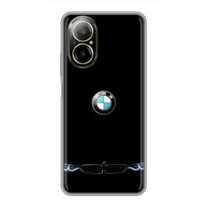 Силиконовый бампер с картинкой машины на Realme C67 (Черный BMW)