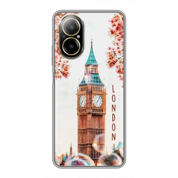 Чехол с рисунком «Часы Лондон» для Realme C67