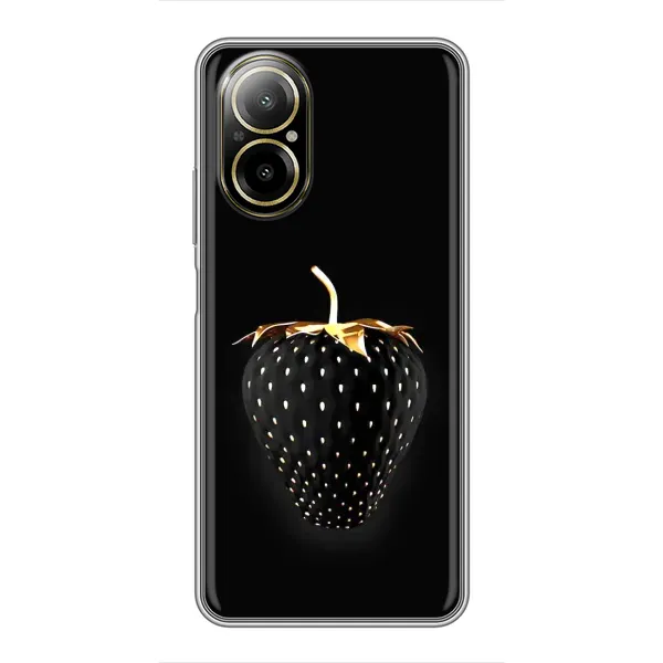 Чехол с рисунком «Чёрная клубника» для Realme C67 Чехол с рисунком «Чёрная клубника» для Realme C67