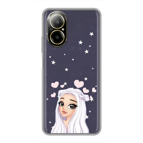 Чехол с рисунком «Девушка и сердечки» для Realme C67 Чехол с рисунком «Девушка и сердечки» для Realme C67