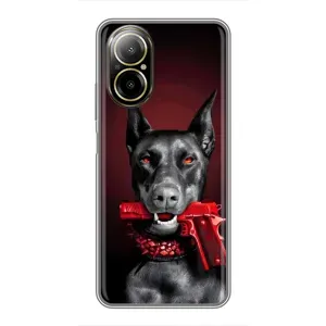 Чохол ДОБЕРМАН для Realme C67 (Доберман злий)