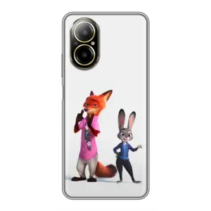 Силиконовый чехол с принтом Зоотрополіс для Realme C67 (Джуди и Ник)