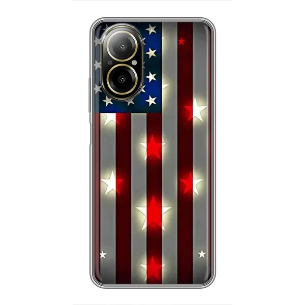 Чехол с рисунком «Флаг США 2» для Realme C67 Чехол с рисунком «Флаг США 2» для Realme C67