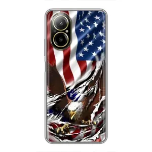 Чехол Флаг USA для Realme C67 (Флаг USA)