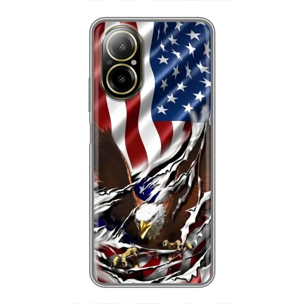 Чехол с рисунком «Флаг USA» для Realme C67 Чехол с рисунком «Флаг USA» для Realme C67