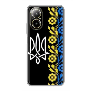 Силиконовый Чехол на Realme C67 (Герб и вышыванка)