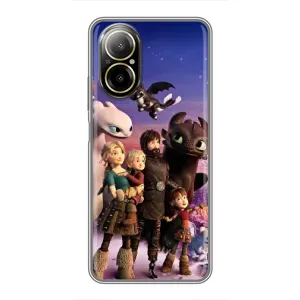 Чехол дракон Беззубик для Realme C67 (Герои дракона)