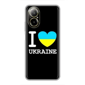 Чехол с Украинской символикой на Реалми с67 (I Love Ukraine)