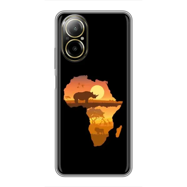 Чехол с рисунком «Карта» для Realme C67 Чехол с рисунком «Карта» для Realme C67