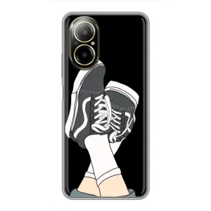 Чехол с Прикольным принтом на Realme C67 (Кеды)