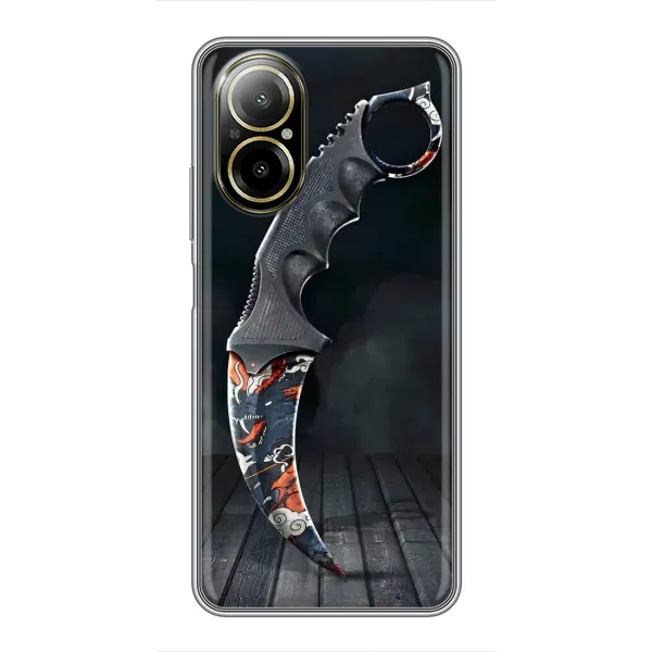 Чехол с рисунком «Кинжал КС ГО» для Realme C67