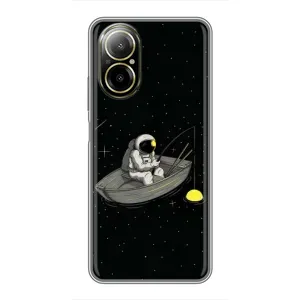 Силіконовый Чохол з принтом "Космонавти" на Realme C67 (Космонавт на рибалці)
