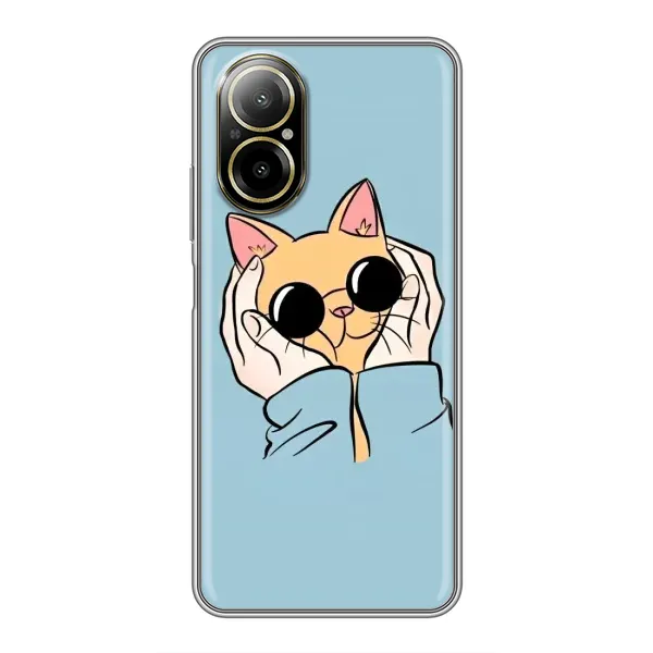 Чехол с рисунком «КОТИК в очках» для Realme C67 Чехол с рисунком «КОТИК в очках» для Realme C67
