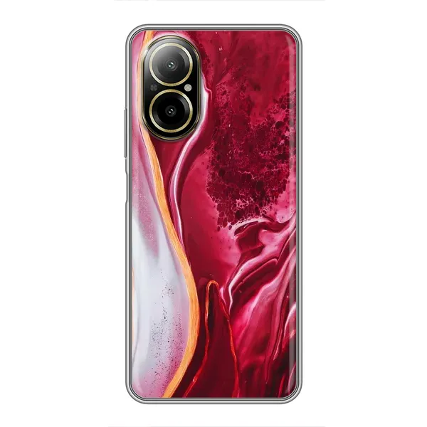 Чехол с рисунком «Красный мрамор» для Realme C67 Чехол с рисунком «Красный мрамор» для Realme C67