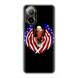 Чехол Флаг USA для Realme C67 (Крылья США)