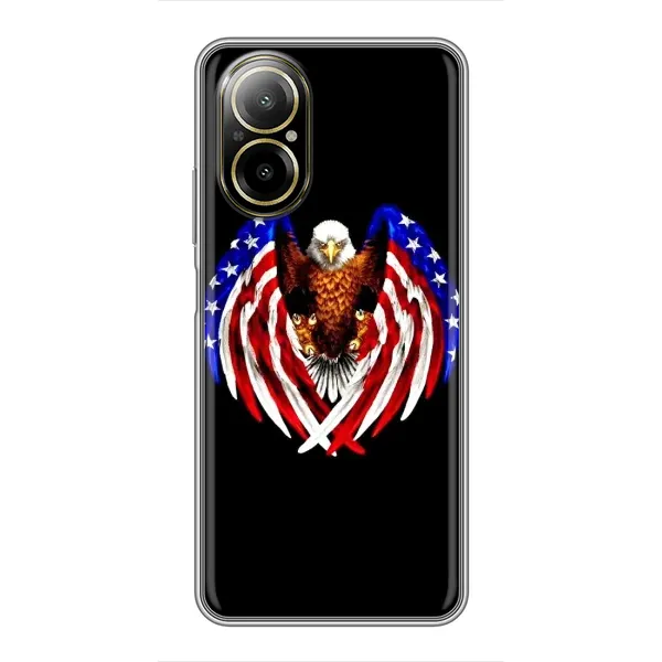 Чехол с рисунком «Крылья США» для Realme C67 Чехол с рисунком «Крылья США» для Realme C67