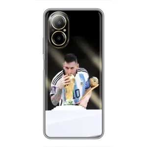 Чехлы Лео Месси Аргентина для Realme C67 (Кубок Мира)