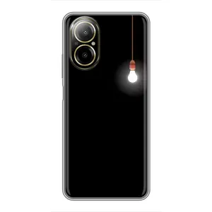 Чохол з картинками на чорному фоні для Realme C67 (Лампочка)