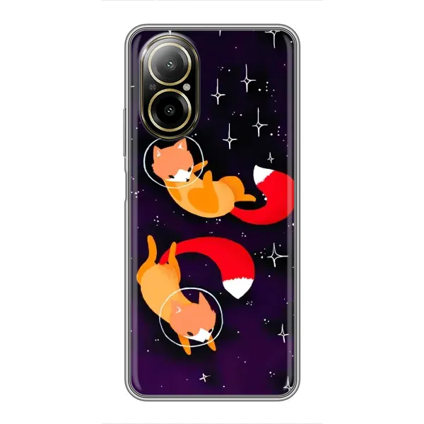 Чехол с рисунком «Лисы» для Realme C67 Чехол с рисунком «Лисы» для Realme C67