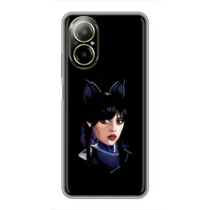 Чехлы с принтом Уэнсдей на Realme C67 (Милая Уэнсдей)