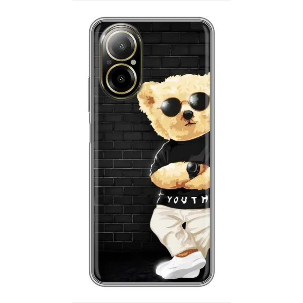 Чехол с рисунком «Мишка в очках» для Realme C67