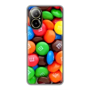 Чохол з зображенням смачної їжі для Realme C67 (Різнокольорові M&M'S)