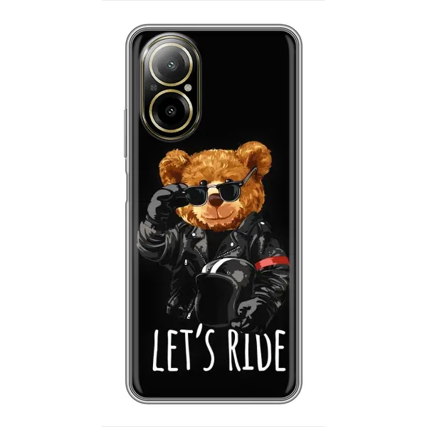 Чехол с рисунком «Модный Мишка» для Realme C67