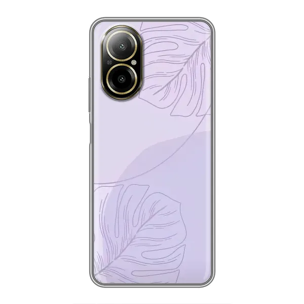 Чехол с рисунком «Монстера фиолетовая» для Realme C67 Чехол с рисунком «Монстера фиолетовая» для Realme C67