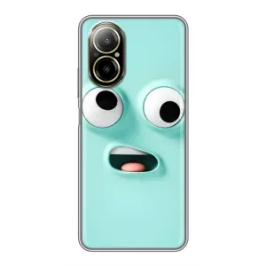 Силиконовые Чехлы (смешные стикеры) для Realme C67 (Забавное мятное лицо)