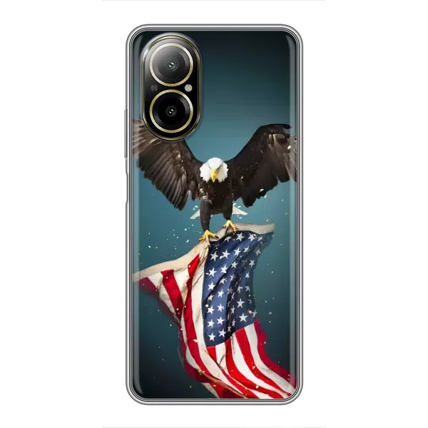 Чехол с рисунком «Орел и флаг» для Realme C67 Чехол с рисунком «Орел и флаг» для Realme C67