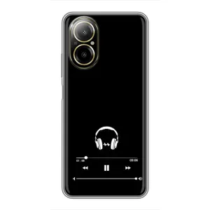 Чохол з картинками на чорному фоні для Realme C67 (Плеєр)