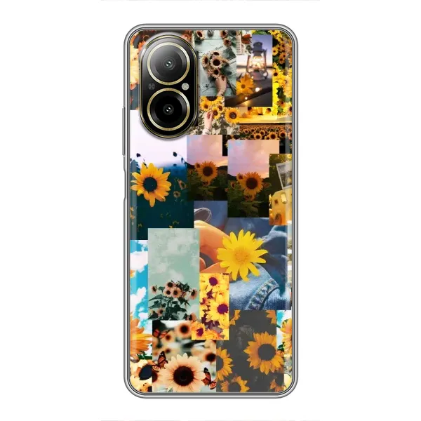 Чехол с рисунком «Подсолнуховый дизайн» для Realme C67