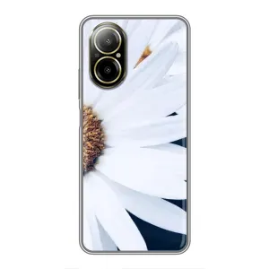 Чехол с ромашками на Realme C67 (Пол ромашки)