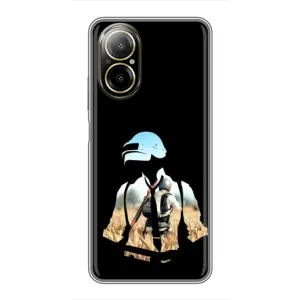 Силиконовый чехол с картинкой "Герой Pubg" на Realme C67 (Пубг мен)