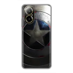 Чехол с Щитом Капитана Америки на Realme C67 (Ретро Щит Капитана)