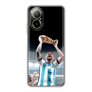 Чехлы Лео Месси Аргентина для Realme C67 (Счастливый Месси)