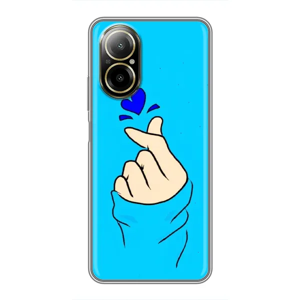 Чехол с рисунком «Сердце на синем» для Realme C67 Чехол с рисунком «Сердце на синем» для Realme C67