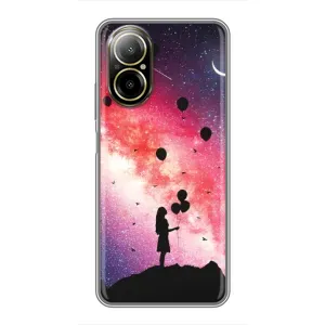 Силиконовые Чехлы Любимому человеку для Realme C67 (Шарики в небе)