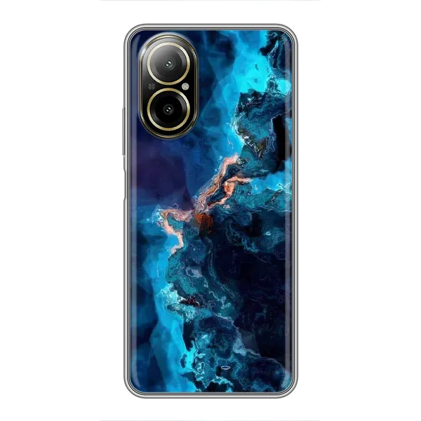 Чехол с рисунком «Синий мрамор» для Realme C67 Чехол с рисунком «Синий мрамор» для Realme C67
