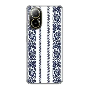 Силіконовый Чохол на Realme C67 з картинкой Вишиванки (Синя вишиванка)
