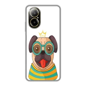 Бампер для Realme C67 з картинкою "Песики" (Собака Король)
