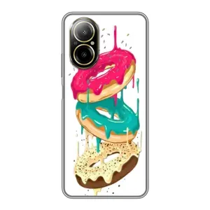 Чохол з зображенням смачної їжі для Realme C67 (Соковиті пончики)