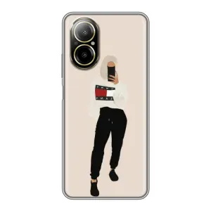 Силиконовый Чехол на Realme C67 с картинкой Стильных Девушек (Стильная)