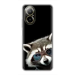 Силіконовий Чохол з Энотами на Realme C67 (Стильний Єнот)
