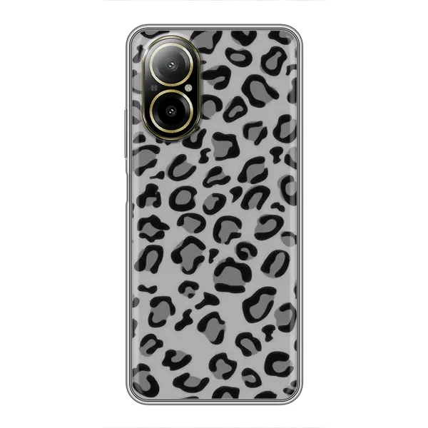 Чехол с рисунком «Темный леопрад» для Realme C67