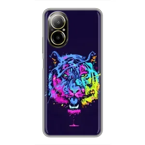 Силіконовий бампер з картинкою звірів для Realme C67 (Тигр-Арт)
